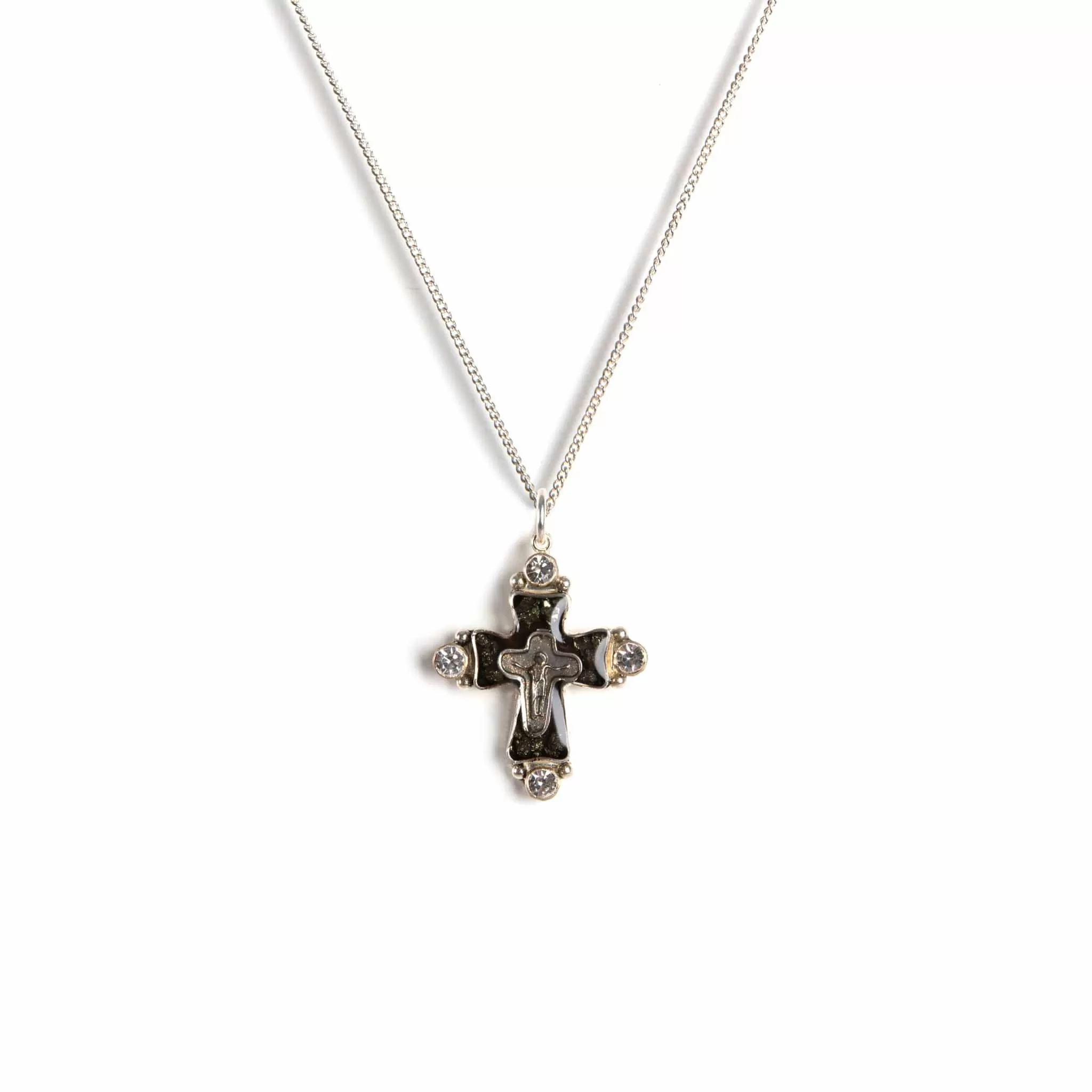 Maria Cross Charm Necklace