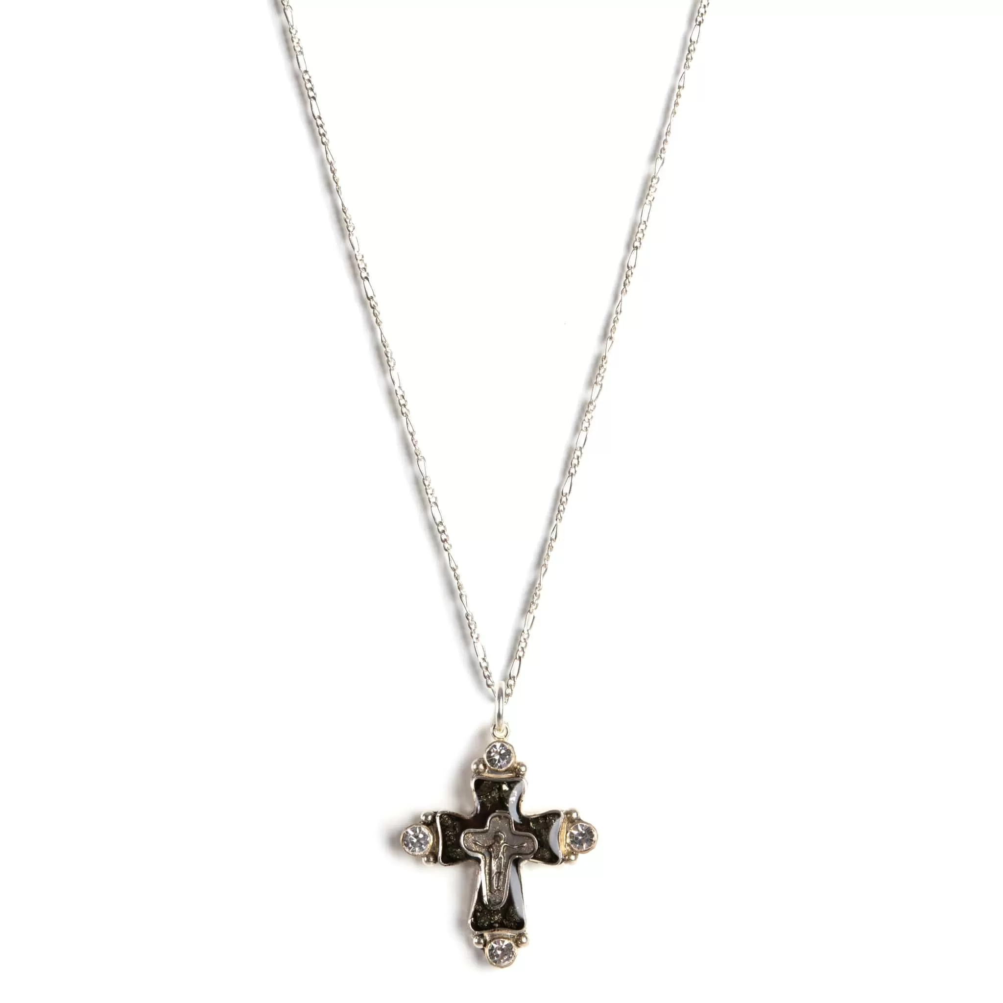 Maria Cross Charm Necklace