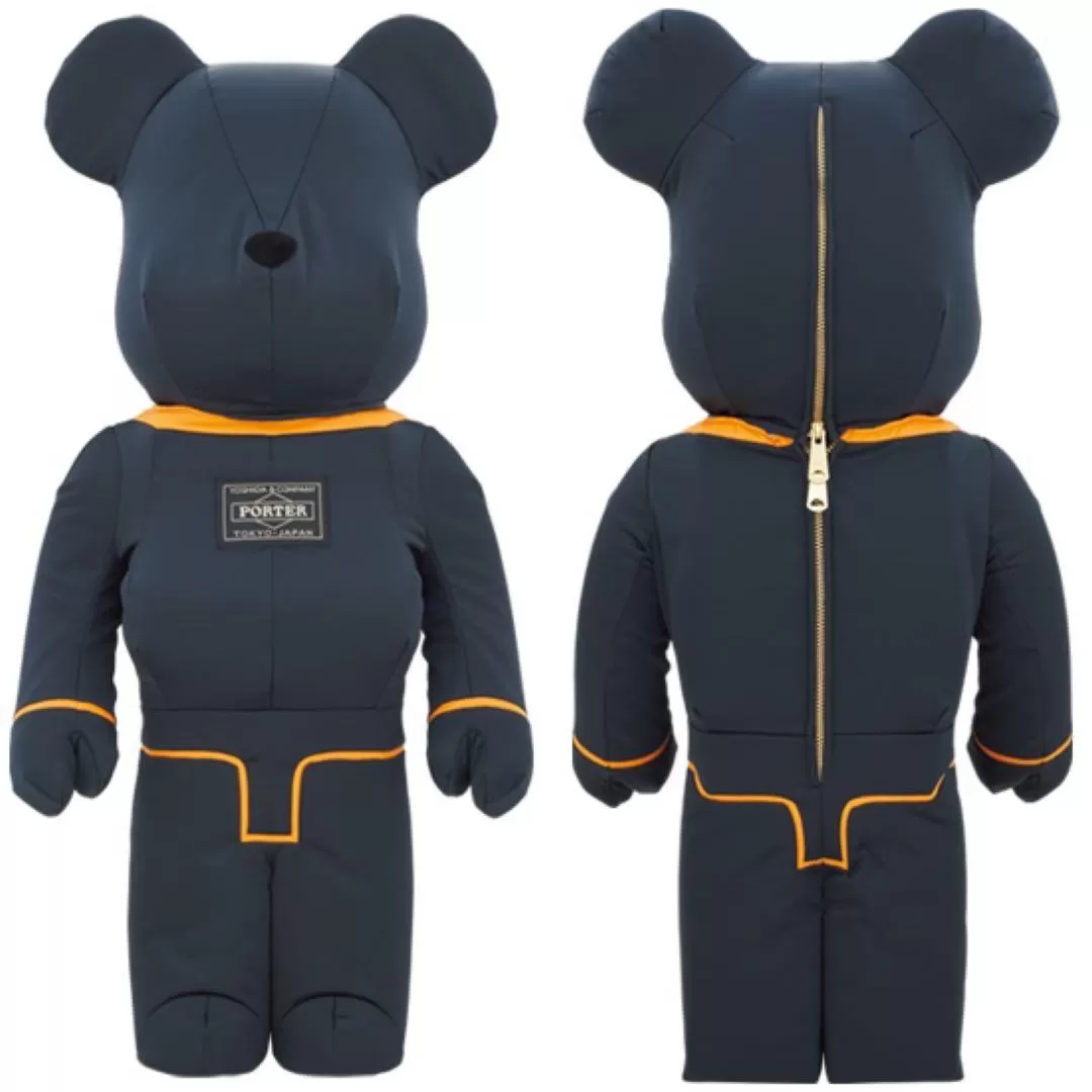 Medicom Bearbrick X Porter Yoshida Japan Tanker Iron Blue 1000%