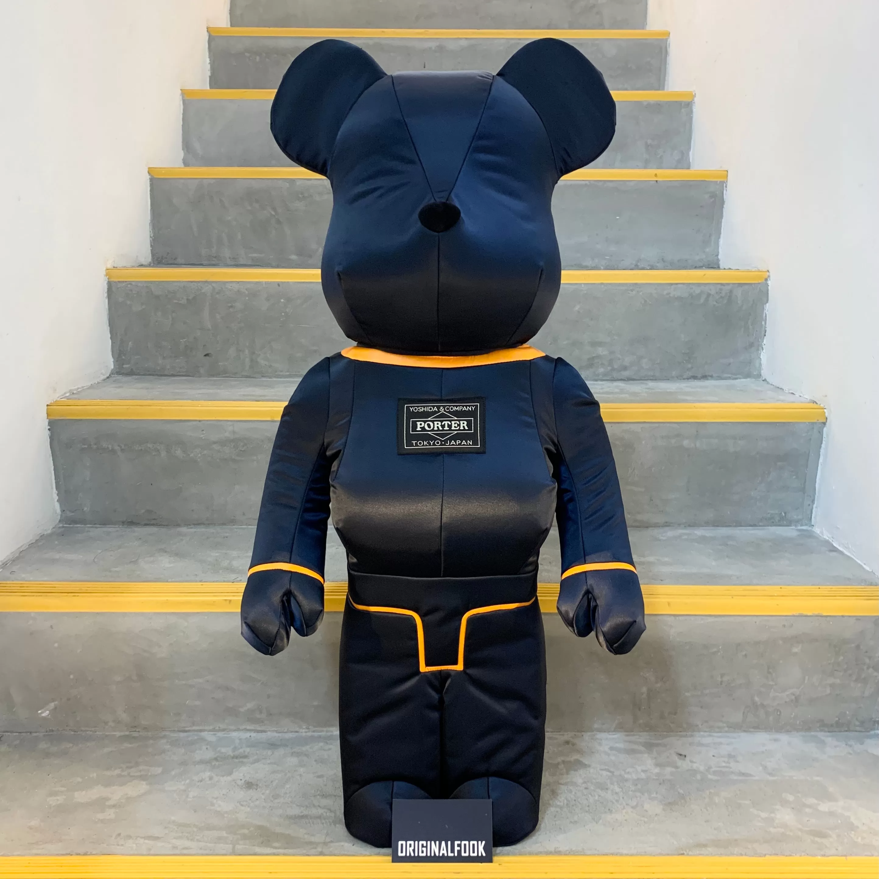 Medicom Bearbrick X Porter Yoshida Japan Tanker Iron Blue 1000%