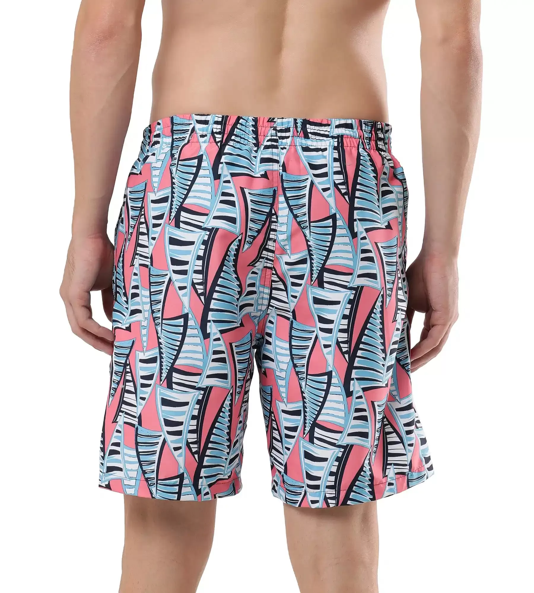 Men's Essential Printed Leisure' Watershorts - Fandango Pink  &  Pure Blue