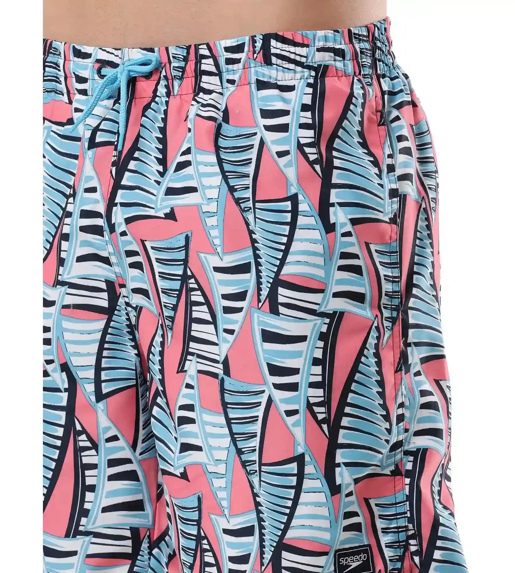 Men's Essential Printed Leisure' Watershorts - Fandango Pink  &  Pure Blue