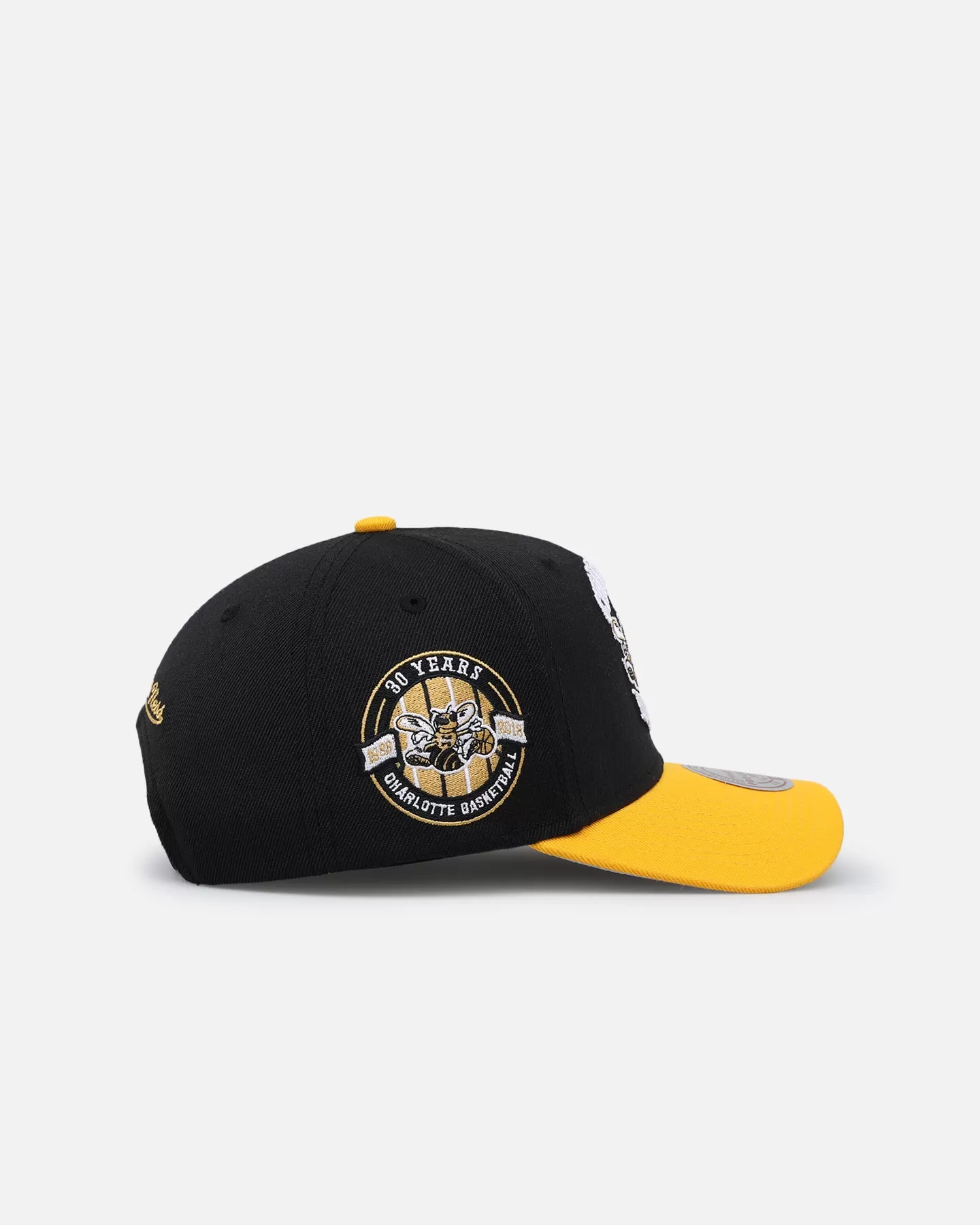 Mitchell & Ness Charlotte Hornets Enter The Dragon Pro Crown Snapback Black/Ochre