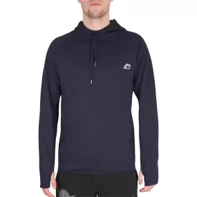 More Mile Marl Mens Running Hoody - Blue