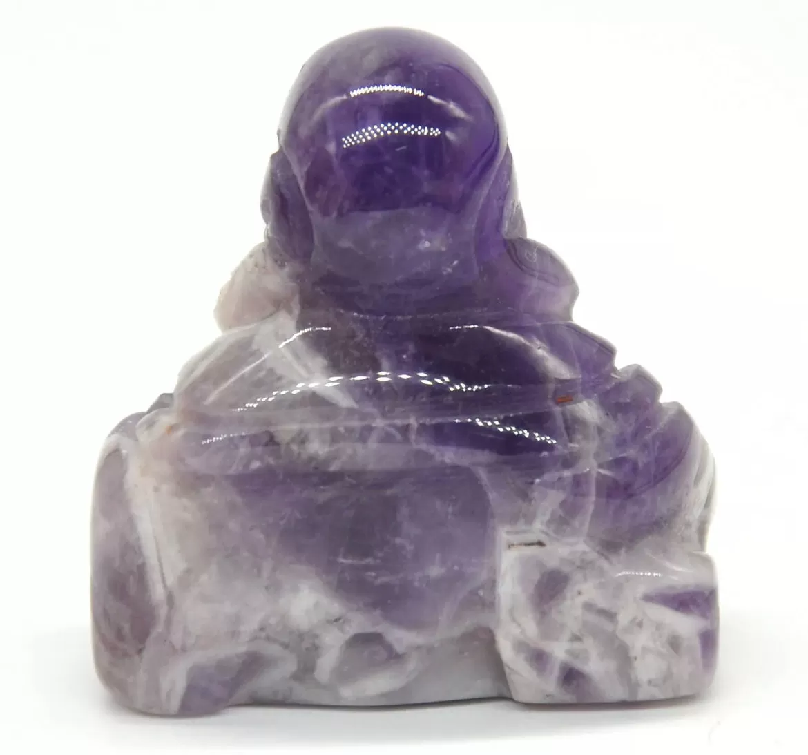 Natural Amethyst Crystal Laughing Buddha