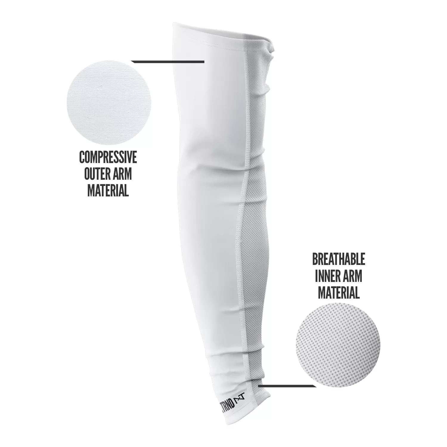 NXTRND AirTek Arm Sleeves White (1 Pair)