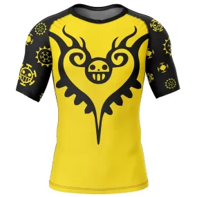 One Piece 'Trafalgar | Suregon of Death' Short Sleeve Compression Rashguard