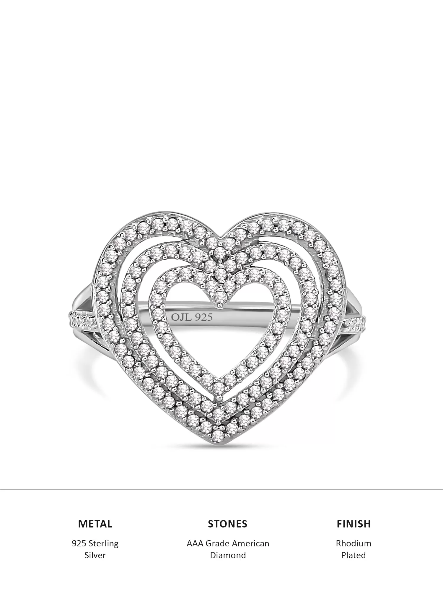 Open Heart Ring For Women