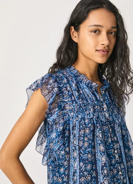 Pepe Jeans Pleated Blouse Janel PL304240 0AA multi