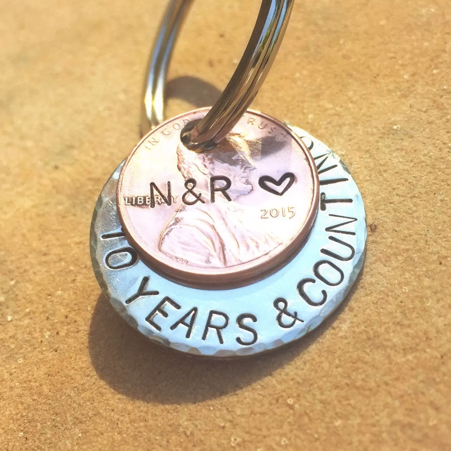 Personalized 5 years and Counting Keychain