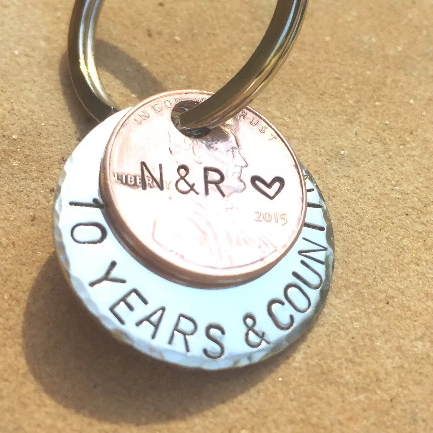 Personalized 5 years and Counting Keychain