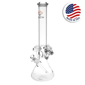 Phoenix Rising 3 Shrooms Beaker Water Pipe