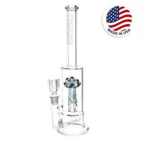 Phoenix Rising Mushroom Straight Tube Water Pipe