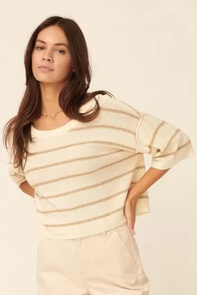 Piper Striped Boat Neck Top