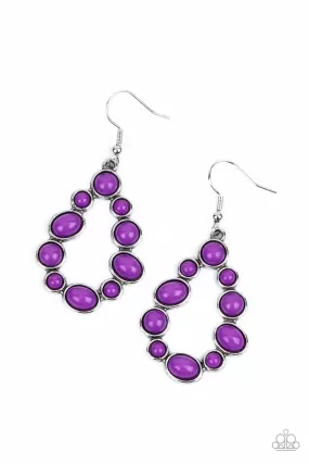 POP-ular Party - Purple - Paparazzi Earrings