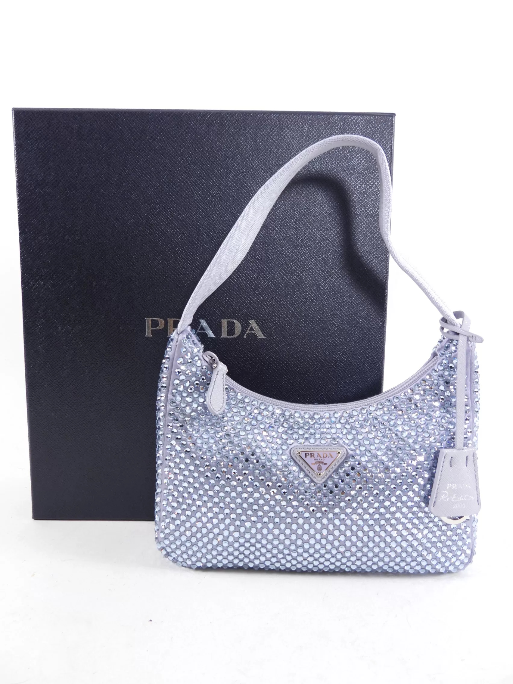 Prada Crystal Satin Light Purple RE-edition Mini Bag