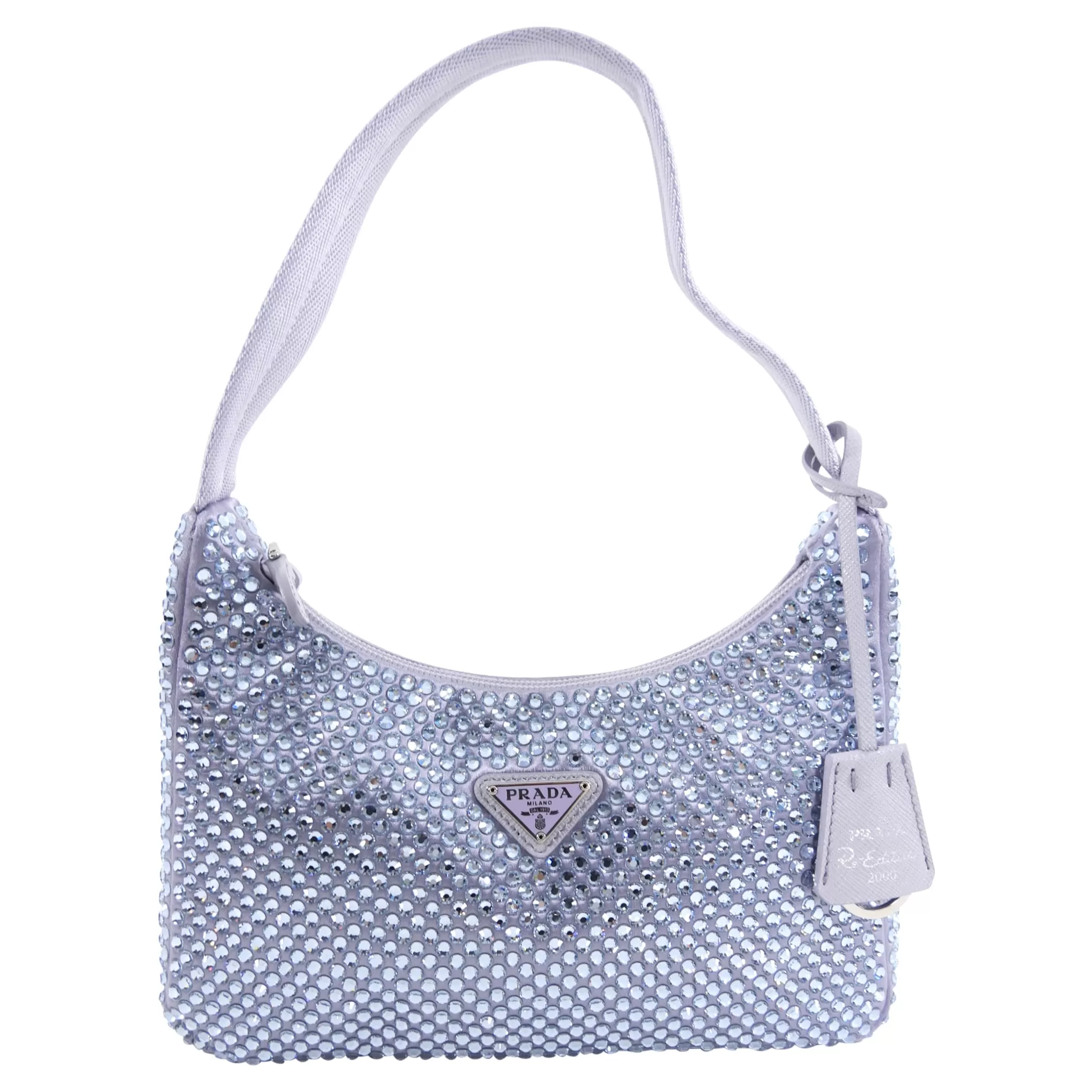 Prada Crystal Satin Light Purple RE-edition Mini Bag