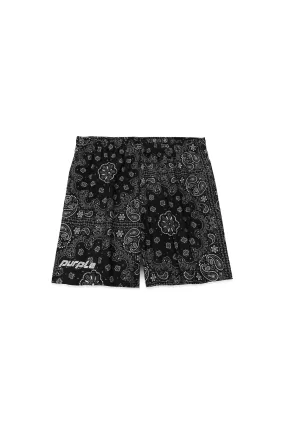 PURPLE BRAND P504 BLACK BEAUTY PAISLEY ALL AROUND SHORT