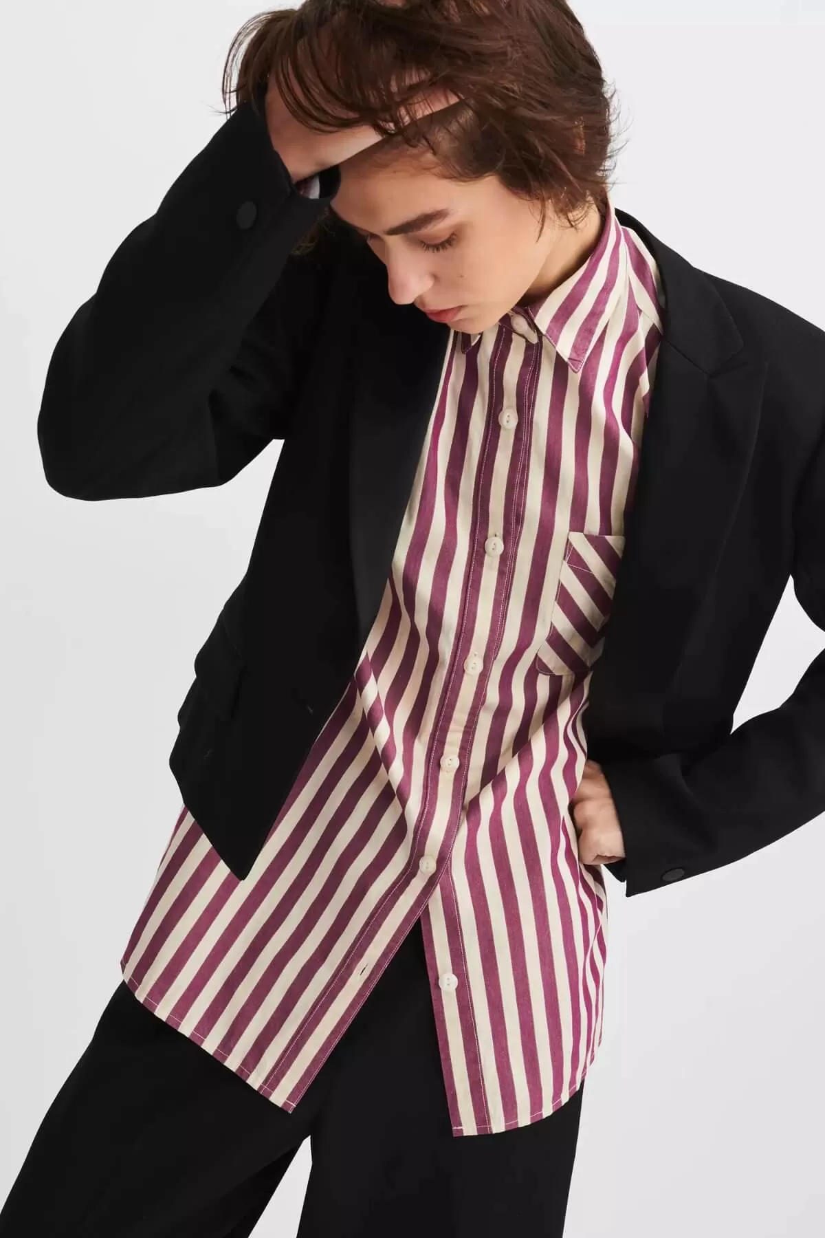 Rag & Bone Maxine Shirt - Purple Stripe