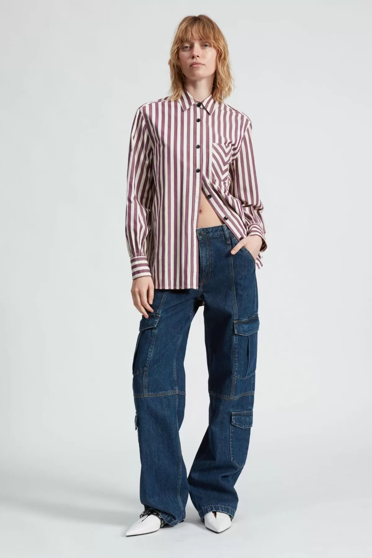 Rag & Bone Maxine Shirt - Purple Stripe