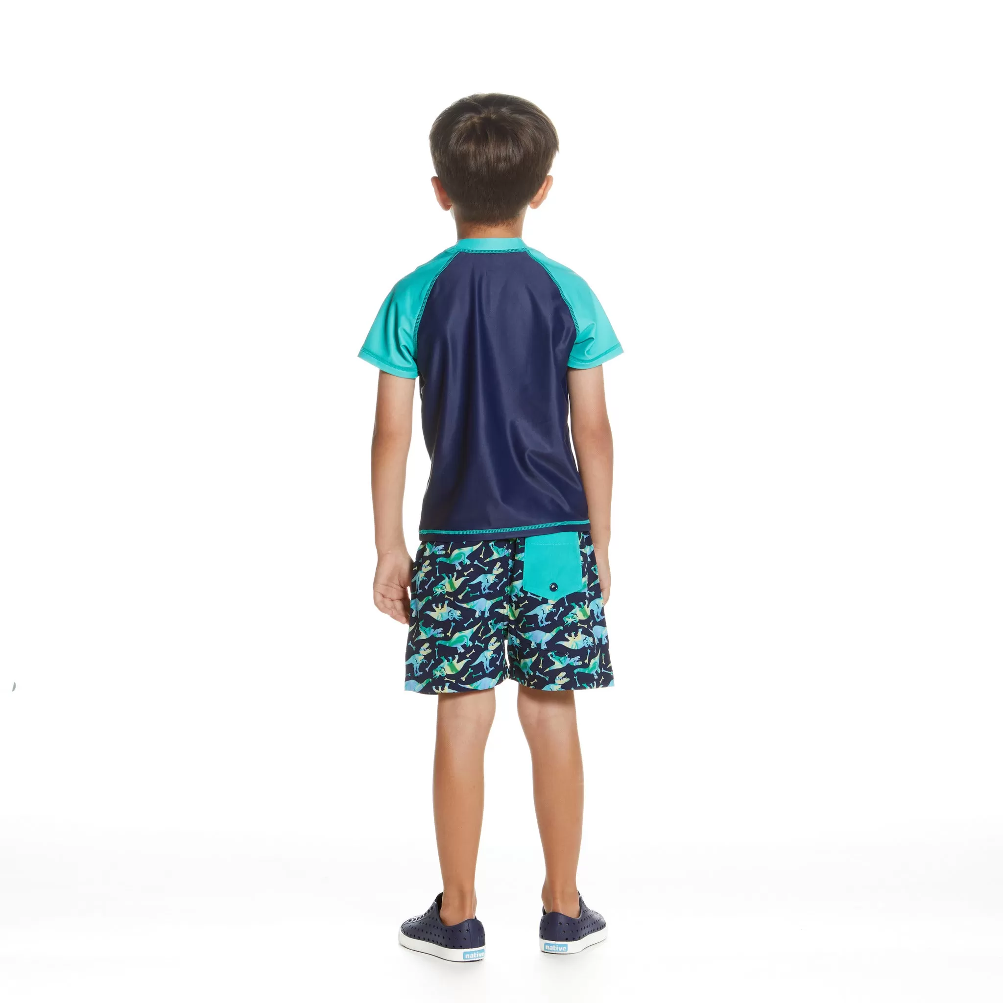 Raglan Rashguard and Boardshort | Dinosaur Graphic