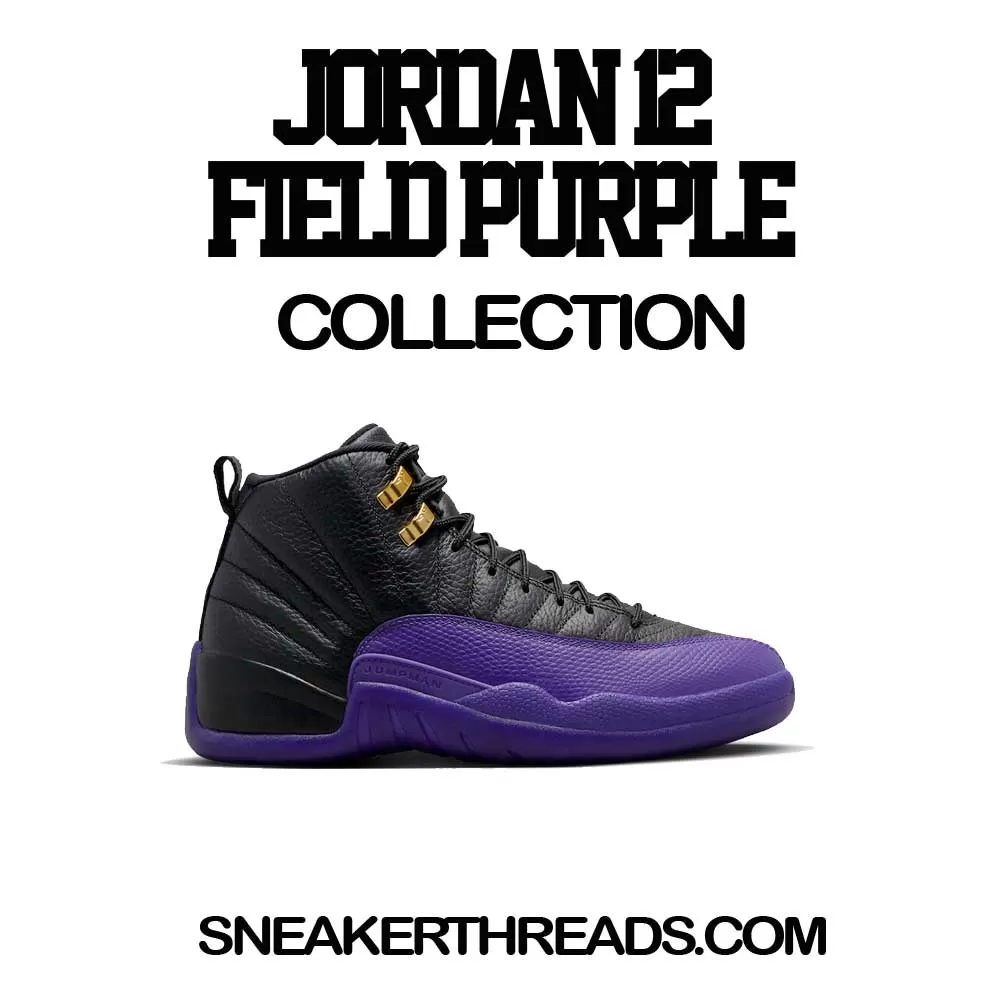 Retro 12 Field Purple Satin Jacket - Killa Season - Black