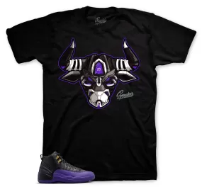 Retro 12 Field Purple Shirt - War Bully - Black