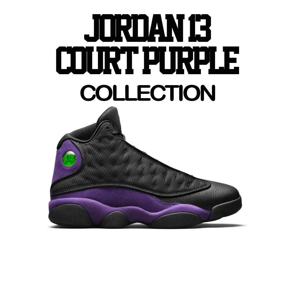 Retro 13 Court Purple All Dogs Shirt