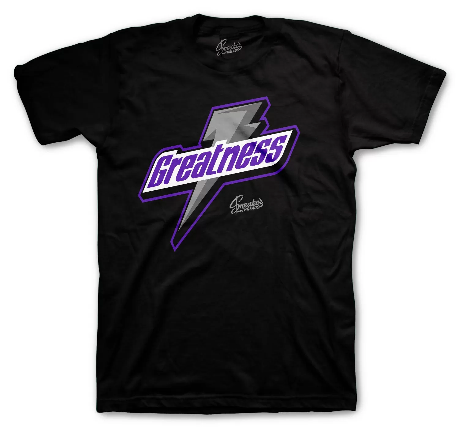 Retro 13 Court Purple Shirt - Greatness - Black