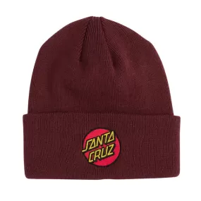 Santa Cruz Classic Dot Beanie - Maroon