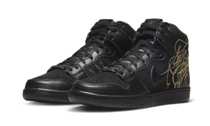 SB Dunk High FAUST Black Gold