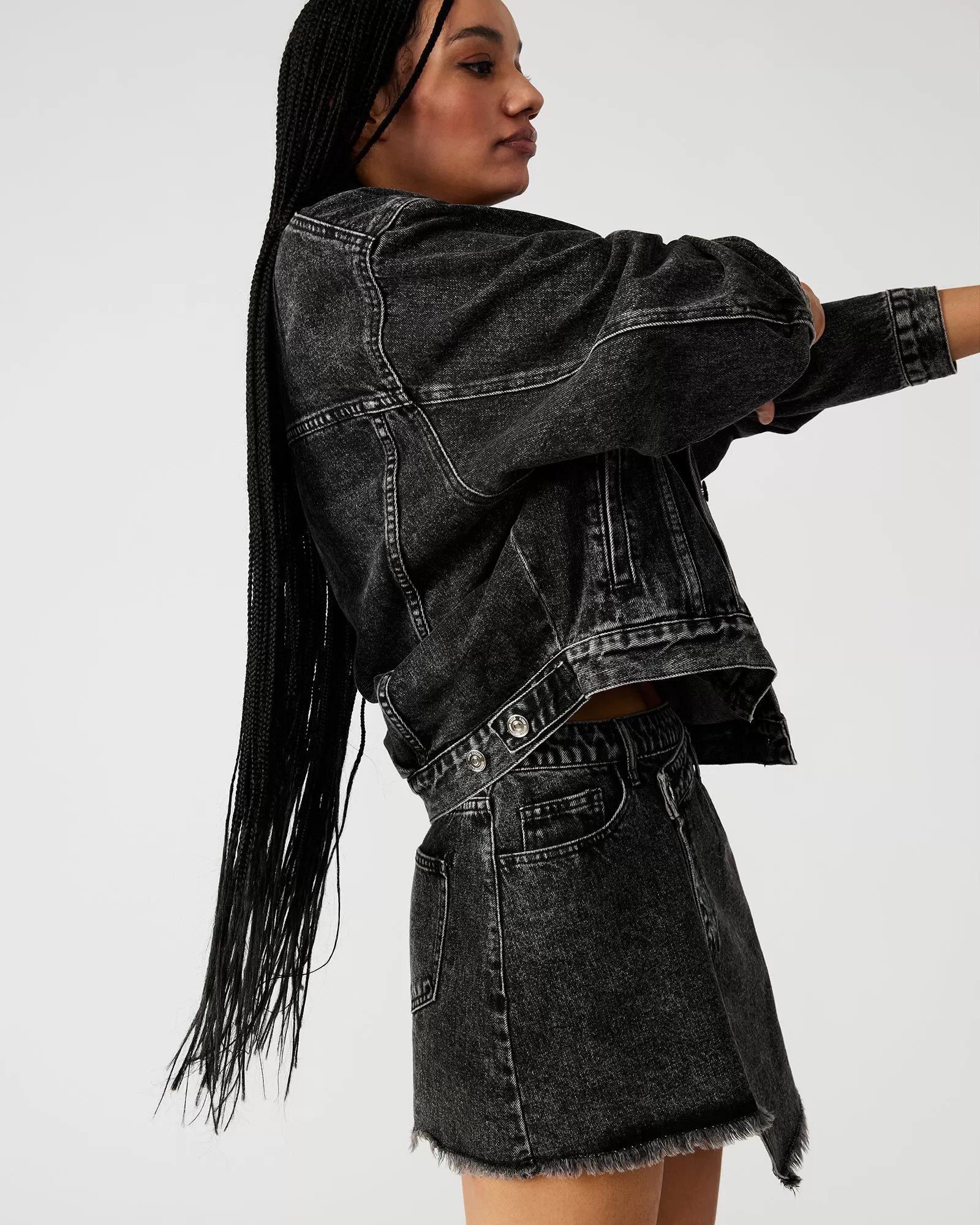 SIENNA DENIM JACKET BLACK