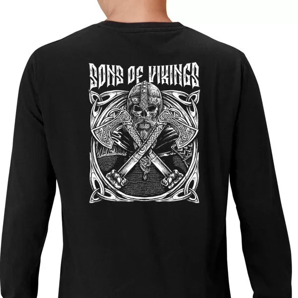 Skull and Axes Long Sleeve Shirt