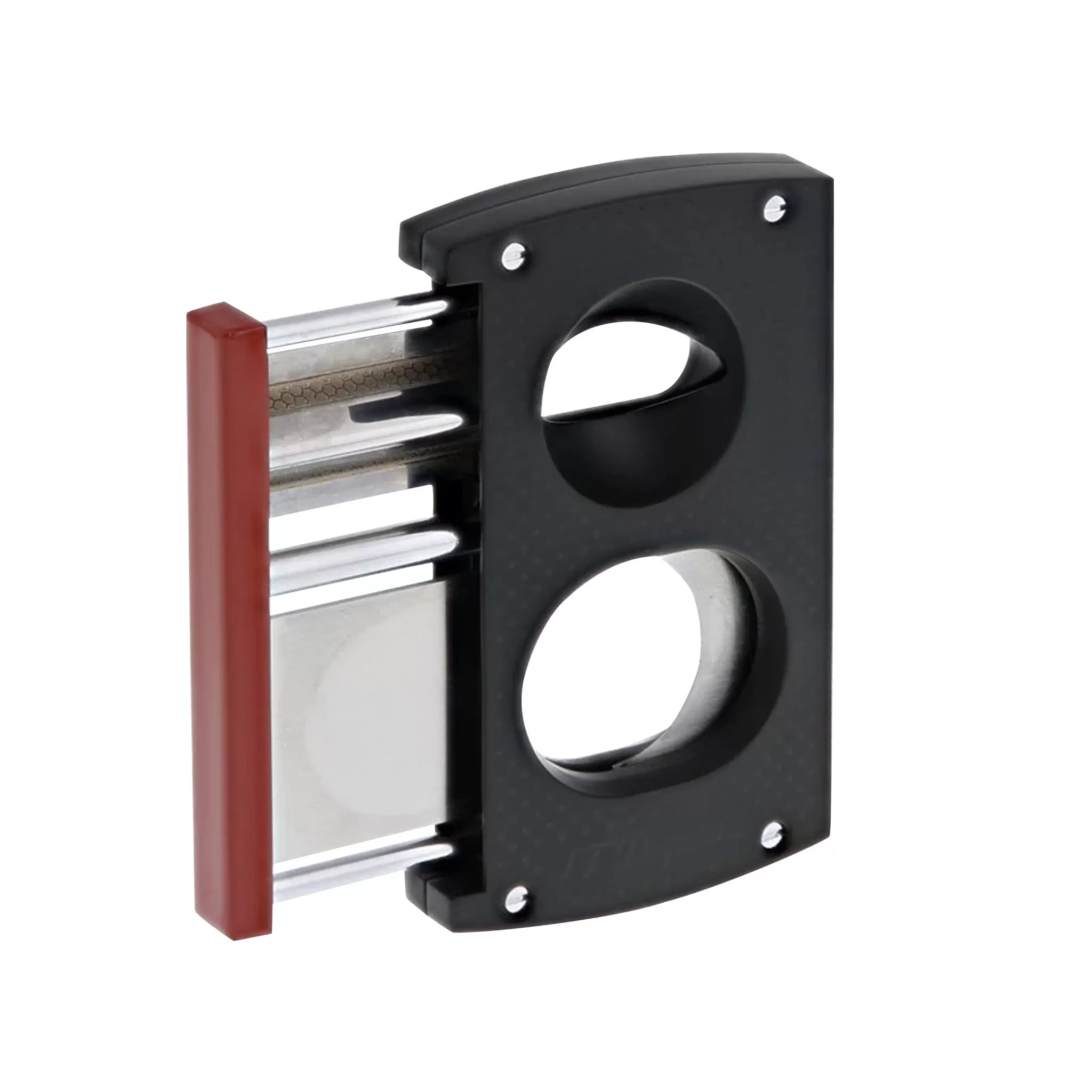 S.T. Dupont DOUBLE BLADE MAXIJET BLACK AND RED CIGAR CUTTER