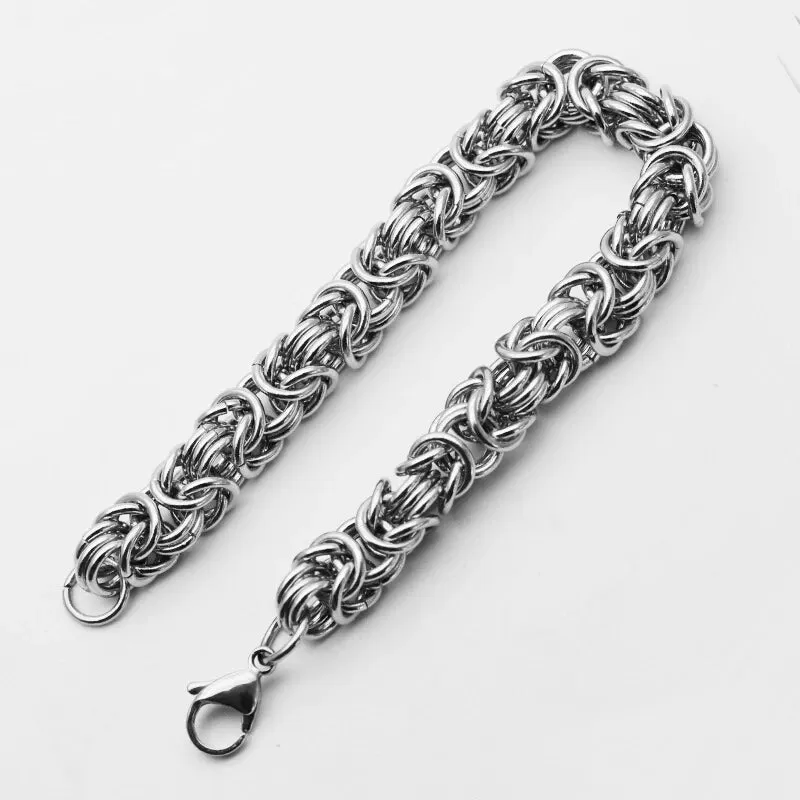 Stainless Steel 10mm Weaved  Chain  Bracelet