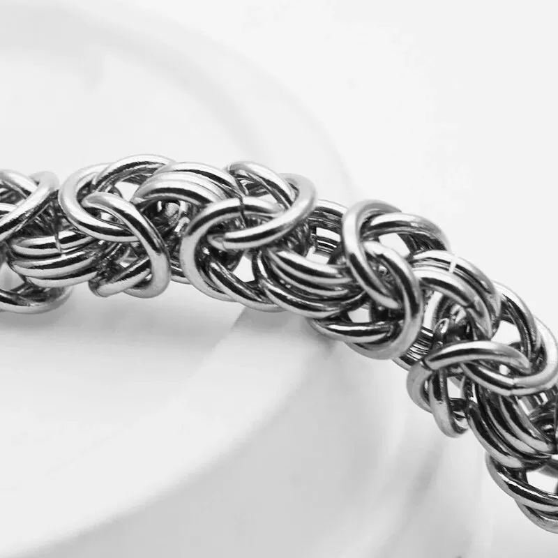 Stainless Steel 10mm Weaved  Chain  Bracelet