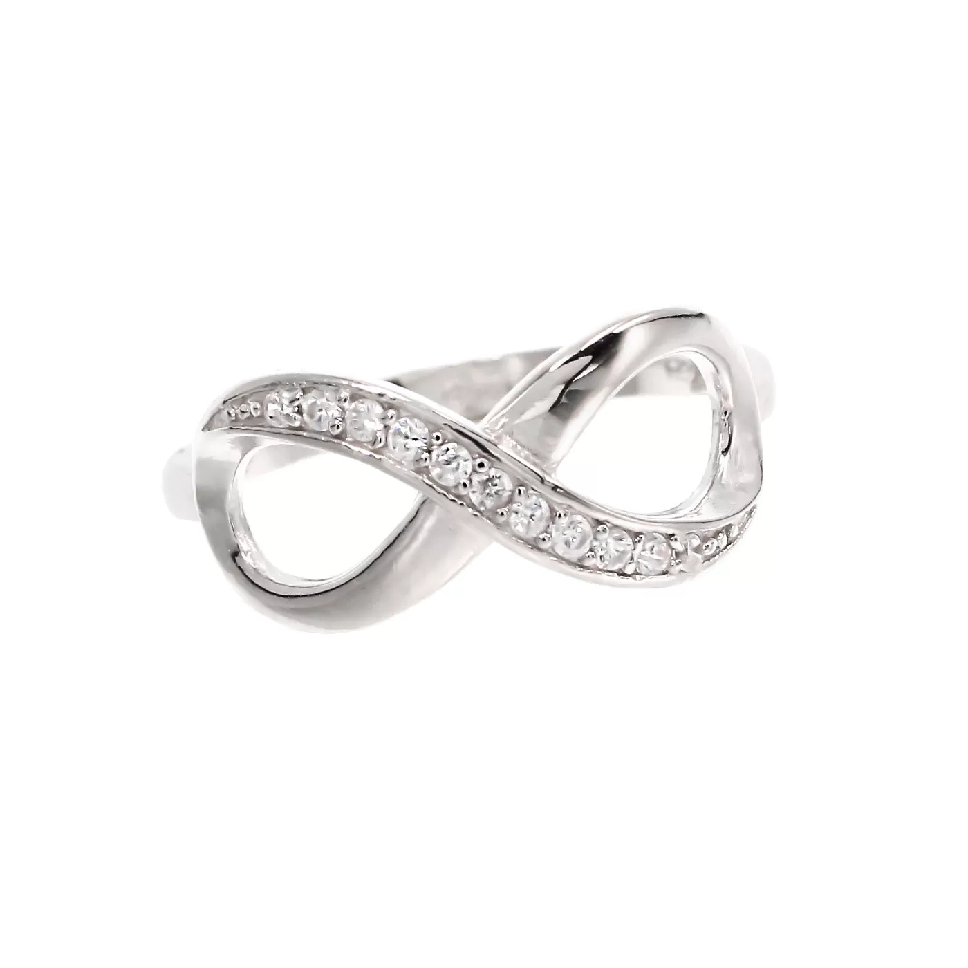 Sterling Silver CZ Infinity Ring