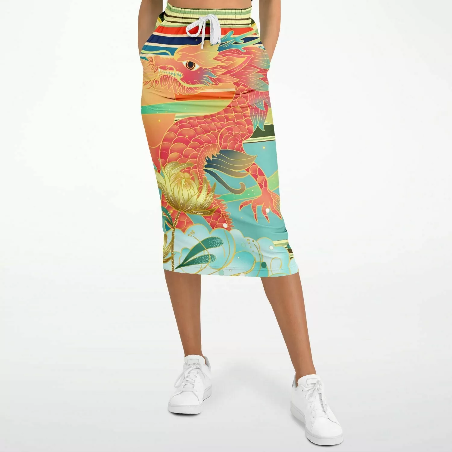 The Koi Dragon Pocket Maxi Skirt