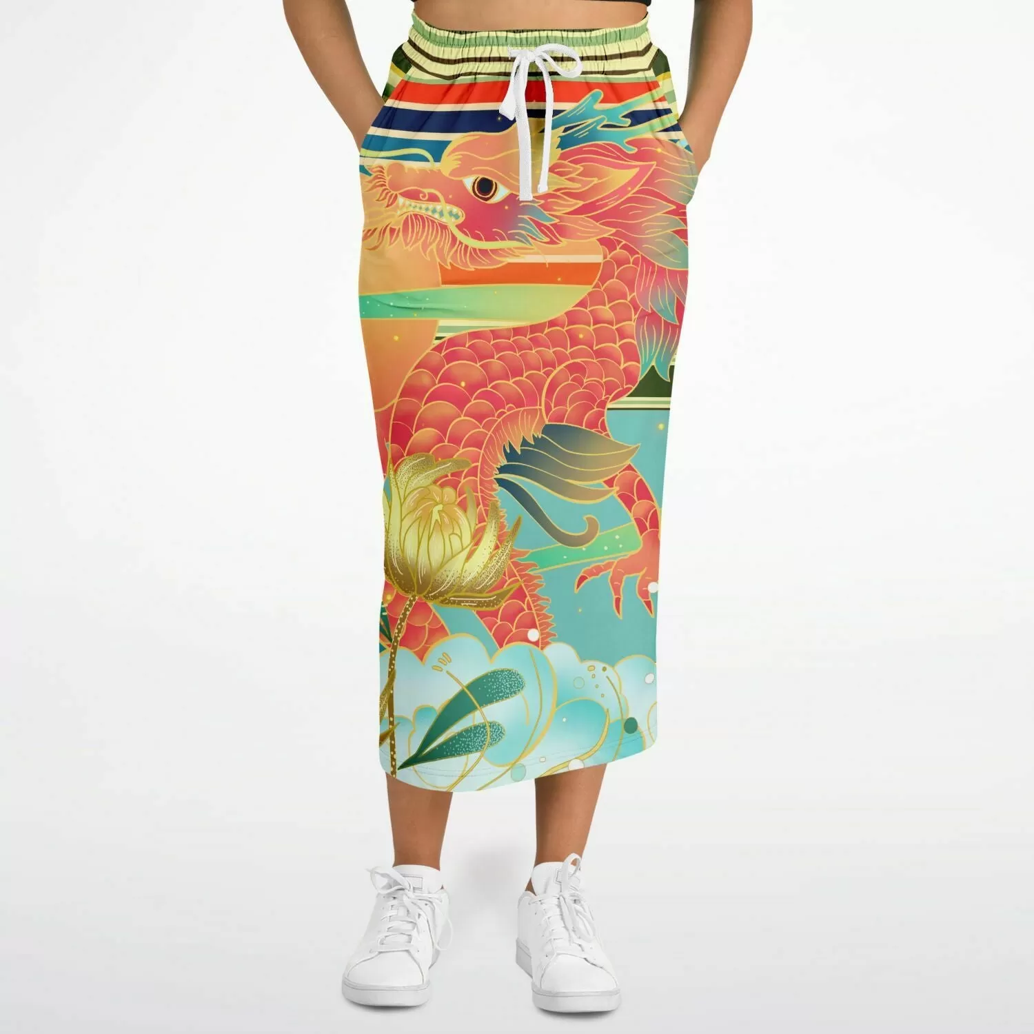 The Koi Dragon Pocket Maxi Skirt