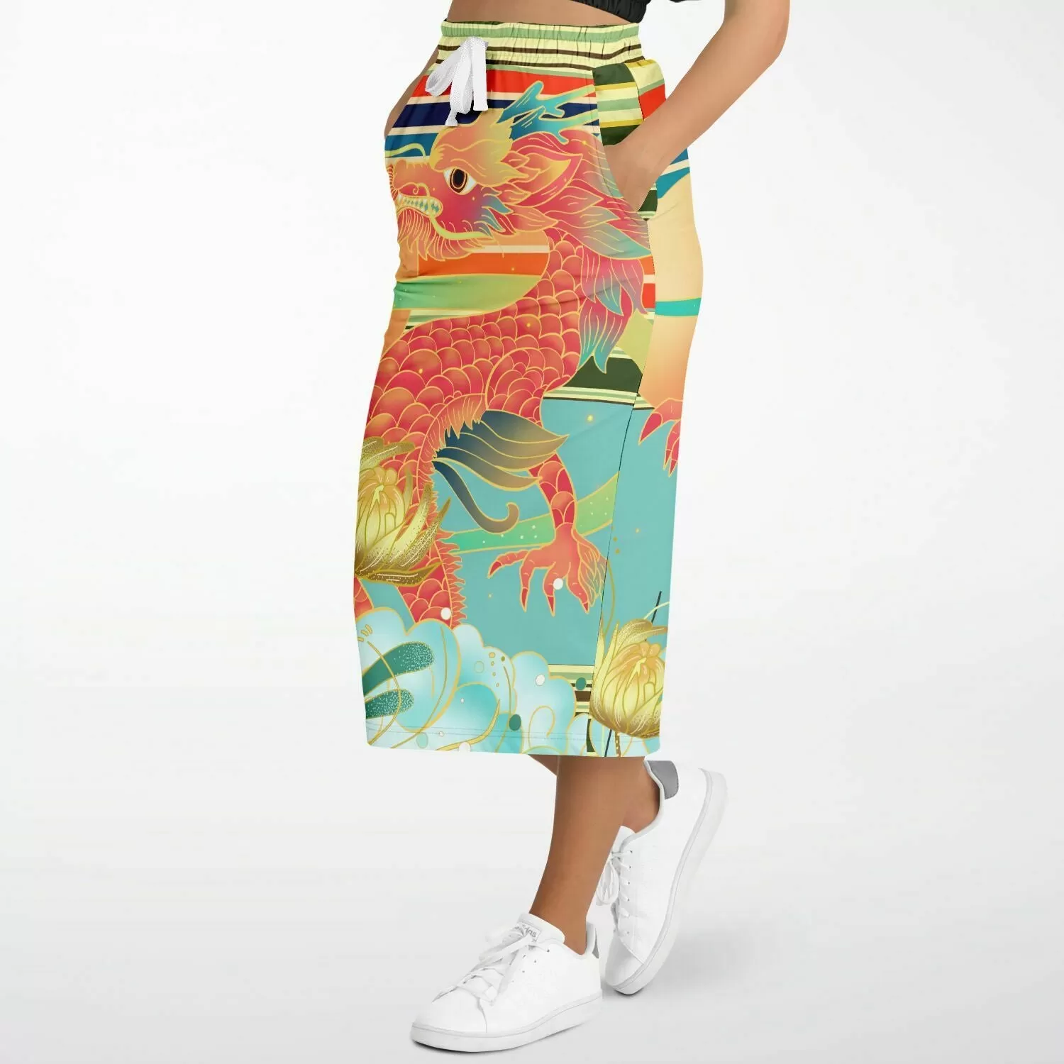 The Koi Dragon Pocket Maxi Skirt