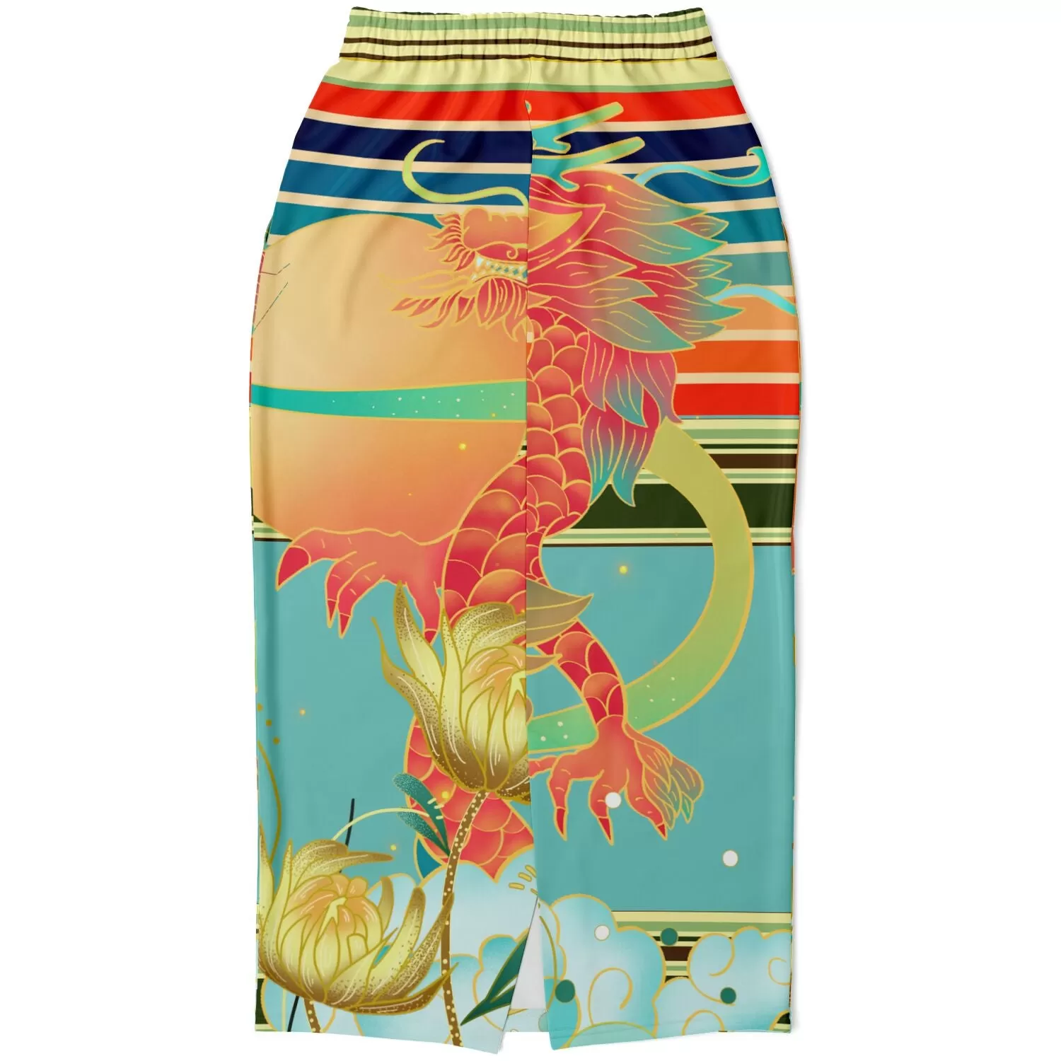 The Koi Dragon Pocket Maxi Skirt