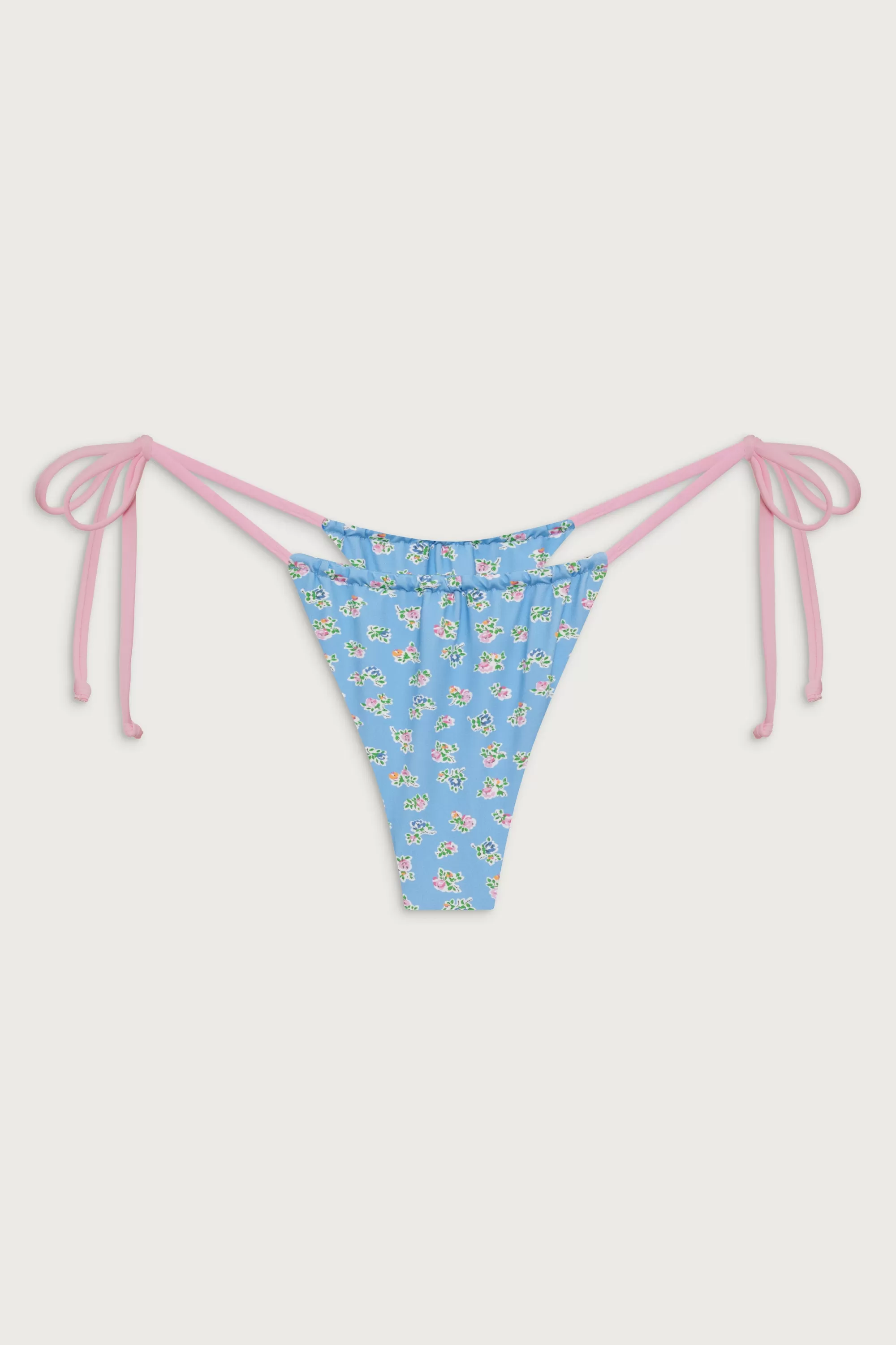 Tia Skimpy Floral Bikini Bottom - Blue Hawaii