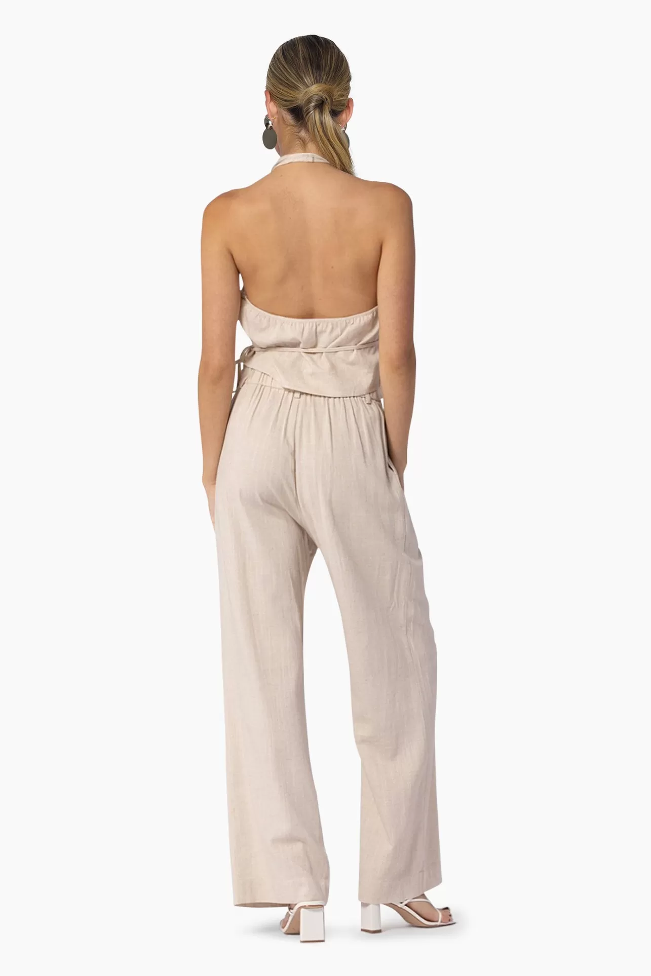 Timeless Tie Wrap Linen Pant Set