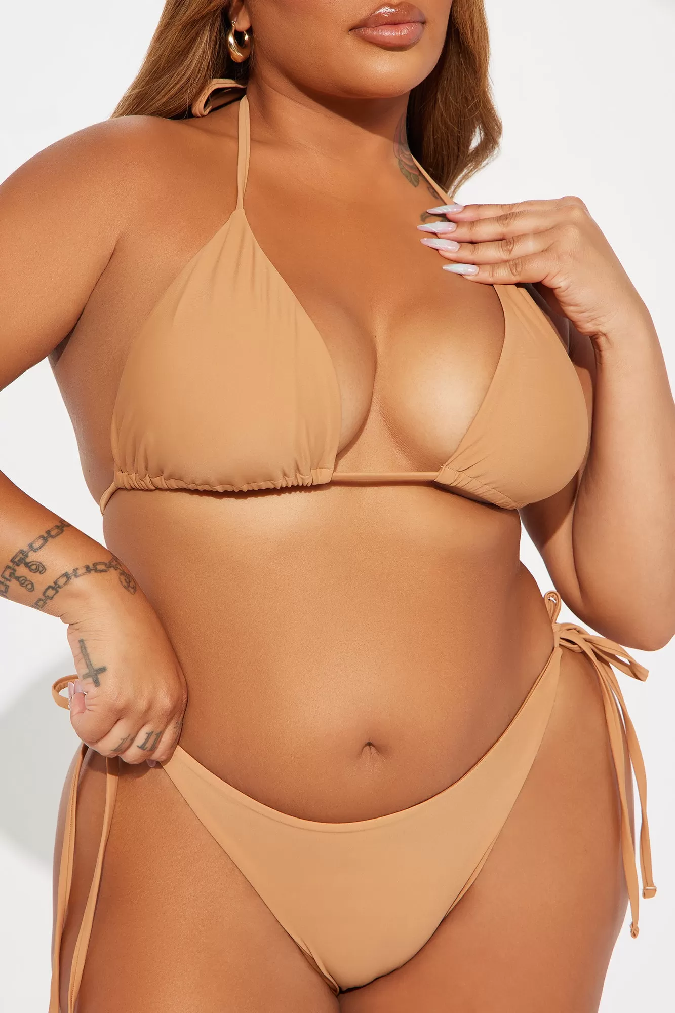 Toes In The Sand 3 Piece Bikini Set - Mocha