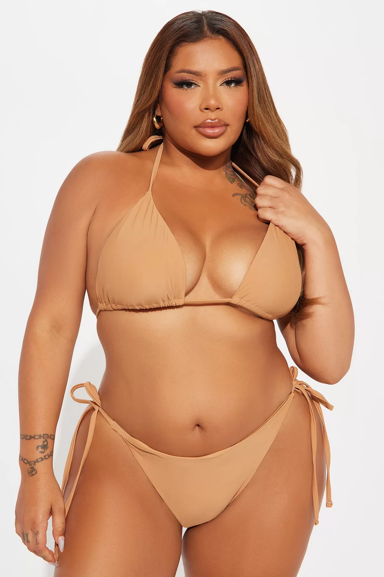 Toes In The Sand 3 Piece Bikini Set - Mocha