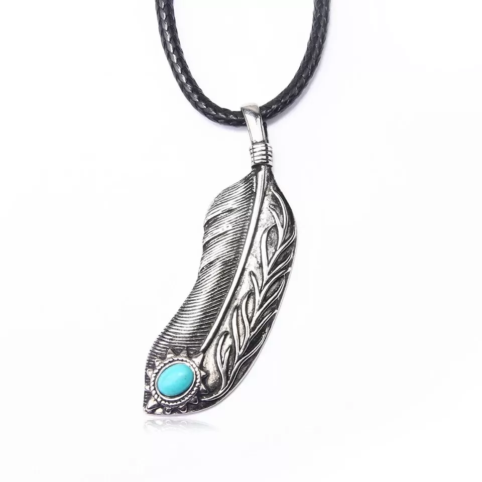 Tribal Feather Pendant