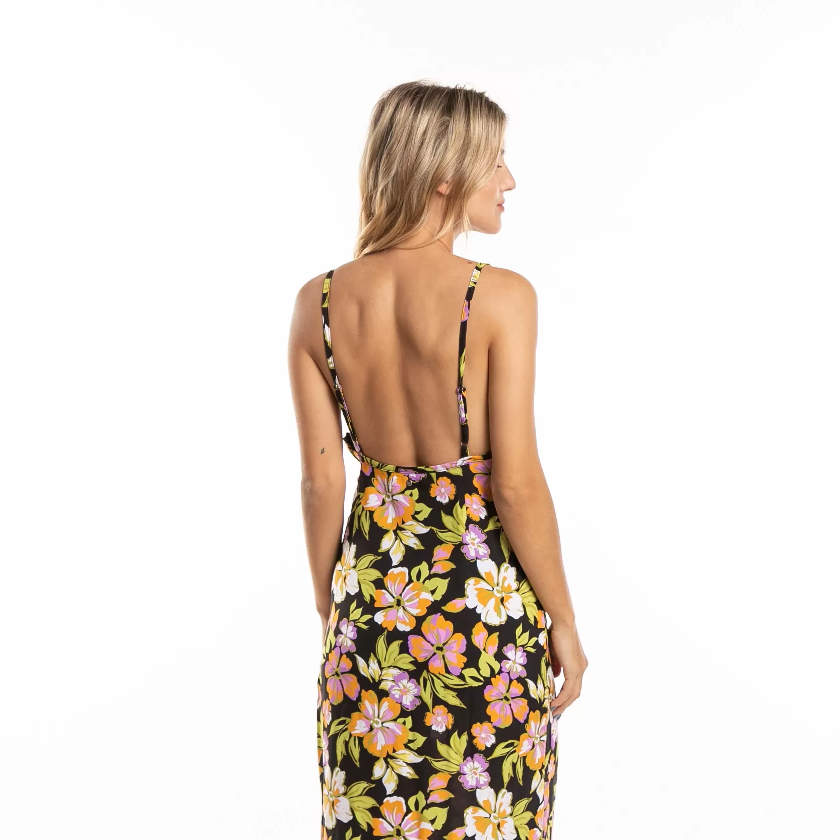 Vestido Rusty Magnolia Maxi Dress Ld Black