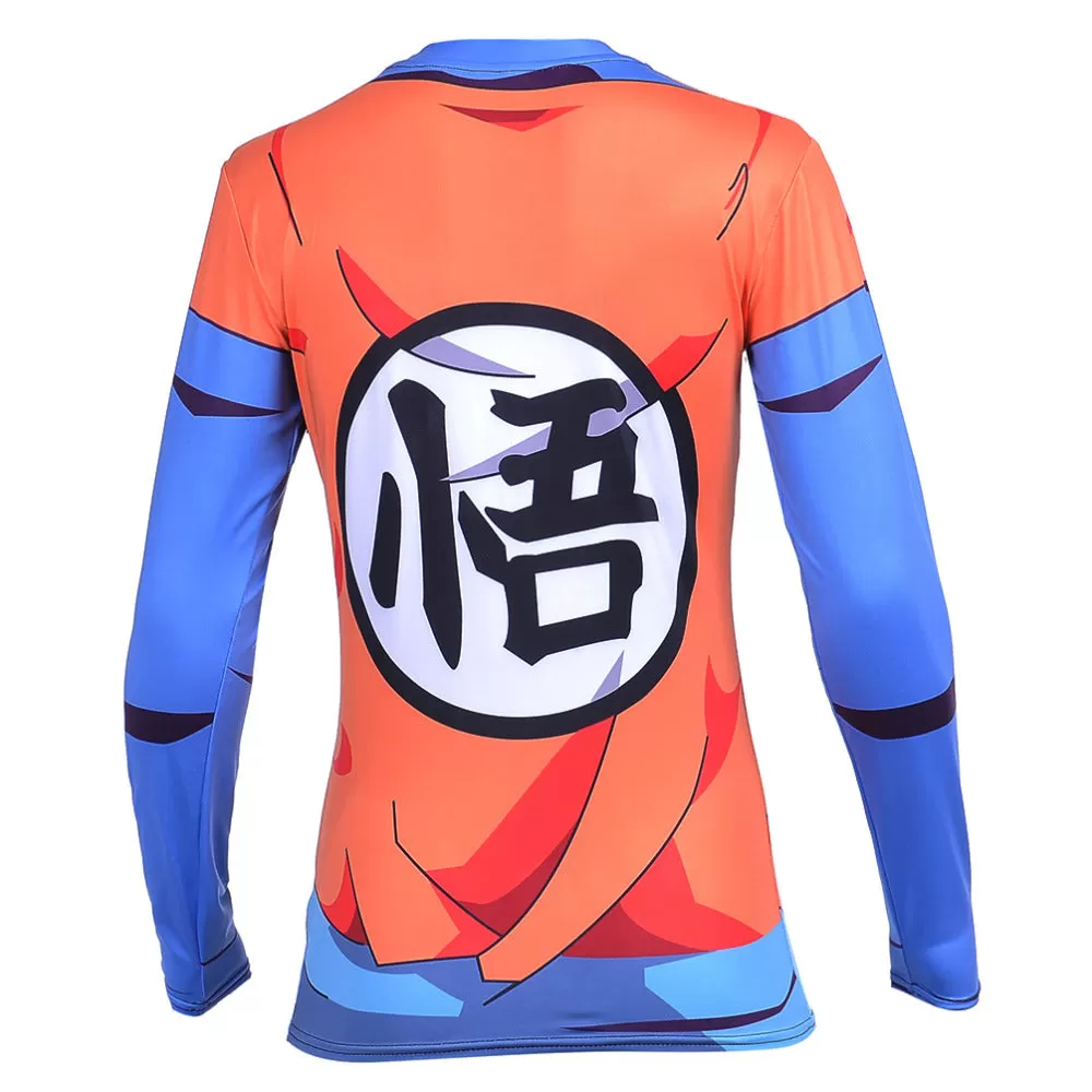 Women's Dragon Ball Z Compression 'Goku' Long Sleeve Rashguard